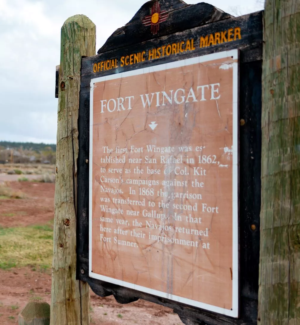 Fort Wingate Historical Sign