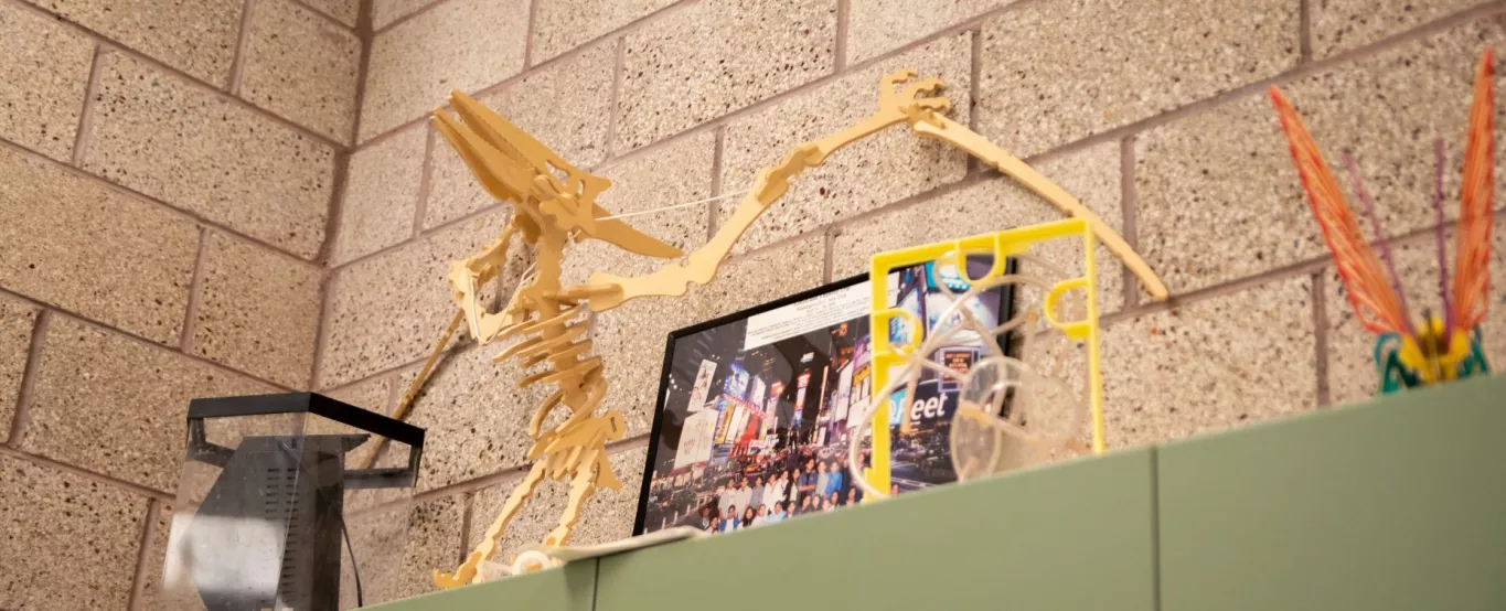 Shelf with Items from School Projects